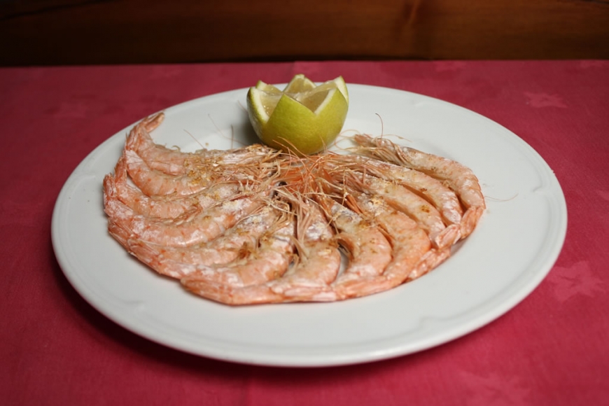 Gambas de Huelva a la plancha (Ración)