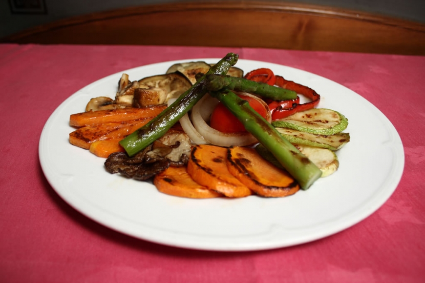 Verduras naturales a la plancha